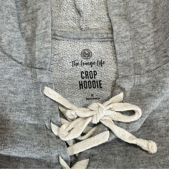 SO Heather Gray Lace-Up Sweatshirt - Picture 3 of 9